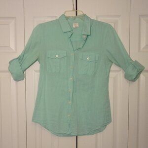 Women's J Crew Button Up Blouse Size Small